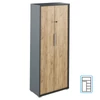 Szekrény zárral, grafit/tölgyfa artisan, RIOMA NEW  TYP 31