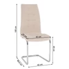 Étkezőszék, bézs Dulux Velvet szövet/króm, SALOMA NEW