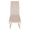 Étkezőszék, bézs Dulux Velvet szövet/króm, SALOMA NEW