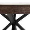 Étkezőasztal, sötét tölgy/fekete, átmérő 120 cm, MEDOR