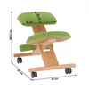 Ergonomikus térdelőszék, rzöld/bükkfa, GROCO