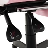 Irodai/gamer szék RGB LED világítással, rózsaszín/fehér, JOVELA
