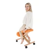 Ergonomikus térdelőszék, narancs/bükkfa, FLONET