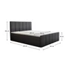 Boxspring ágy, 160x200, szürke, STAR
