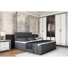 Boxspring ágy, 160x200, szürke, STAR