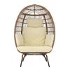 Rattan fotel, természetes/fekete/bézs, KARMEN