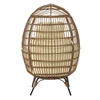 Rattan fotel, természetes/fekete/bézs, KARMEN