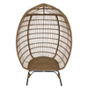 Rattan fotel, természetes/fekete/bézs, KARMEN