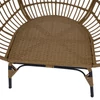 Rattan fotel, természetes/fekete/bézs, KARMEN
