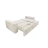 Kihúzható heverő, tejszínes, HARPERA BIG SOFA