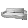 Kihúzható heverő, világosszürke, HARPERA BIG SOFA