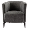 Design fotel, szürke/fekete, KAPY