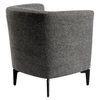 Design fotel, szürke/fekete, KAPY