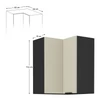 Felső sarokszekrény cashmere/fekete, ARAKA 60x60 GN-72 2F