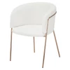 Design étkezőszék, fehér Ivory/rose gold króm rózsaszín, ADIMAR