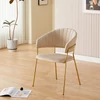 Design étkezőszék, bézs Velvet szövet/gold króm arany, DASMIN TYP 1
