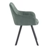 Design fotel, zöld Velvet/fekete, PETIN