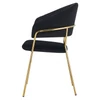 Design étkezőszék, fekete Velvet szövet/gold króm arany, DASMIN TYP 1