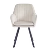 Design fotel, bézses szürke Velvet szövet, AURIL