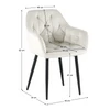 Dizájnos fotel, bézs Velvet szövet, FEDRIS 2 NEW