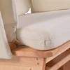 Hintaszék lábtartóval, tölgy/krém, HAMOND