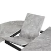 Kihúzható étkezőasztal, beton/fekete, 120x120-160x75 cm, ABERO TYP 2