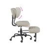 Ergonomikus térdeplőszék, szürkésbarna Taupe ekobőr/fekete, SAMER