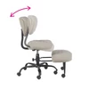Ergonomikus térdeplőszék, szürkésbarna Taupe ekobőr/fekete, SAMER