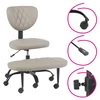 Ergonomikus térdeplőszék, szürkésbarna Taupe ekobőr/fekete, SAMER