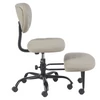 Ergonomikus térdeplőszék, szürkésbarna Taupe ekobőr/fekete, SAMER