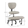 Ergonomikus térdeplőszék, szürkésbarna Taupe ekobőr/fekete, SAMER