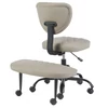 Ergonomikus térdeplőszék, szürkésbarna Taupe ekobőr/fekete, SAMER
