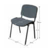Irodai szék, szürke, ISO NEW