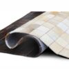 Luxus bőrszőnyeg, fehér/barna /fekete, patchwork, 170x240, bőr TIP 7