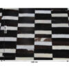 Luxus bőrszőnyeg,  barna /fekete/fehér, patchwork, 69x140, bőr TIP 6