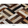 Luxus bőrszőnyeg, barna /fekete/bézs, patchwork, 170x240 , bőr TIP 2