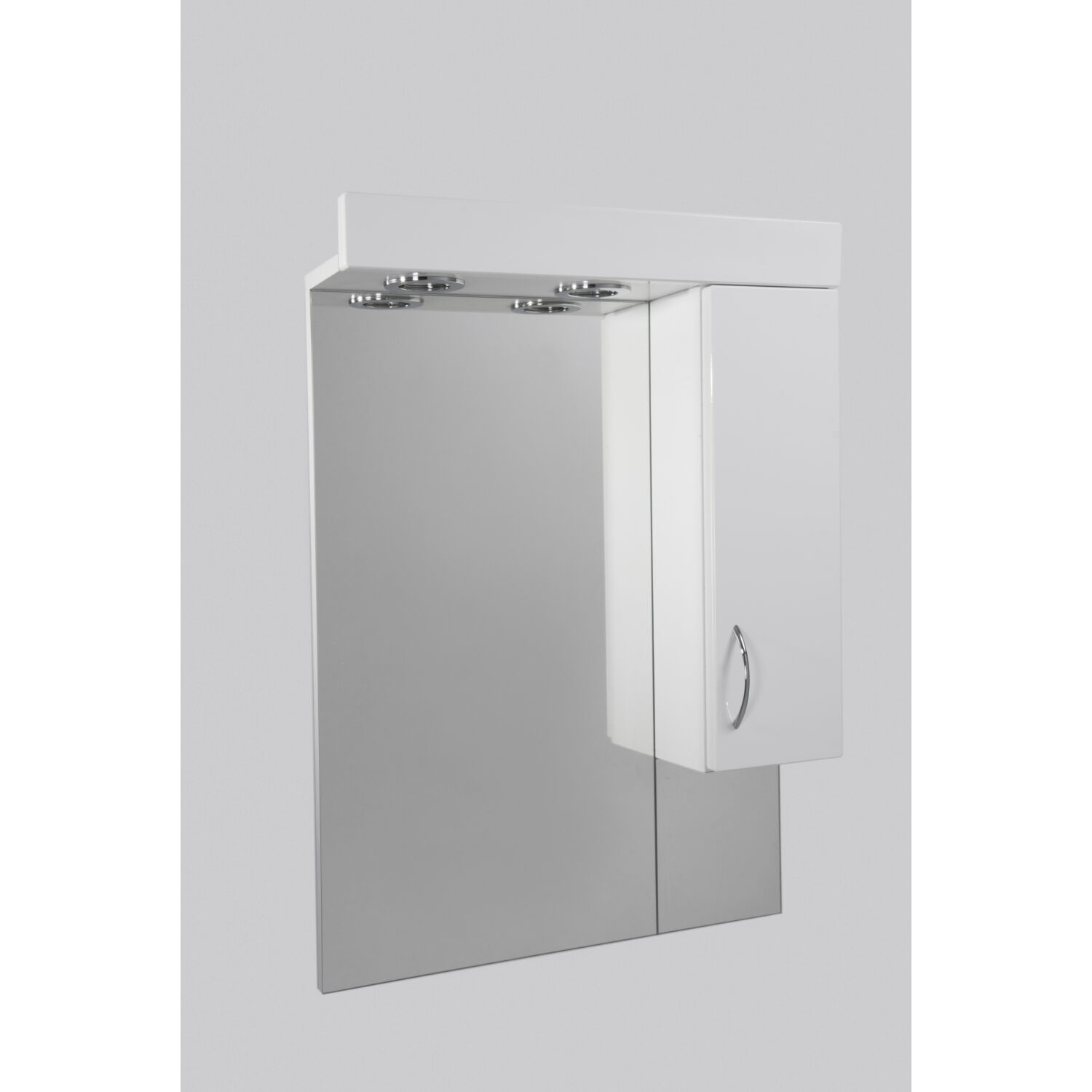 Standard 65SZ fürdőszobai tükör polcos kis szekrénnyel és 2db szpottal
