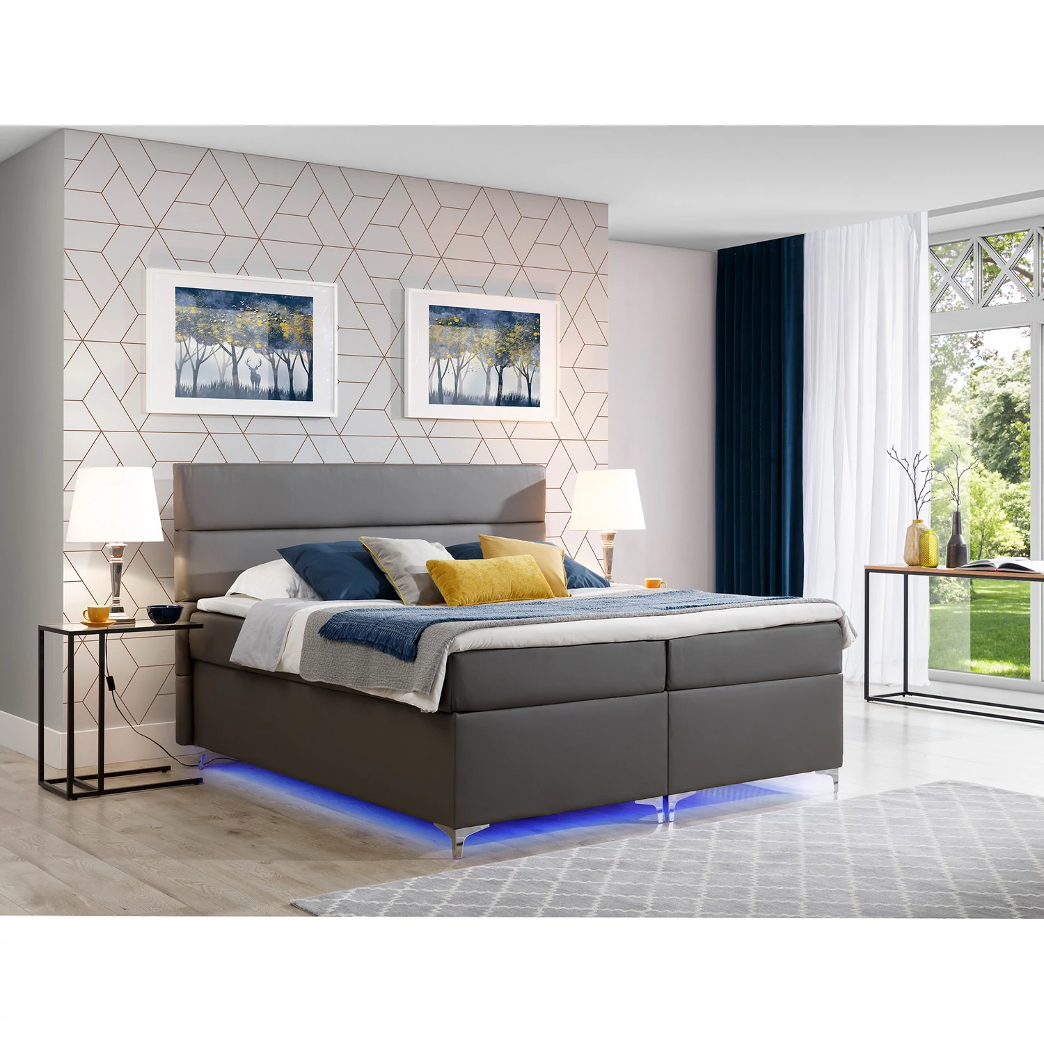 Amadeo 160X200, Ledes Boxspring ágy, Szürke, Lágy 29