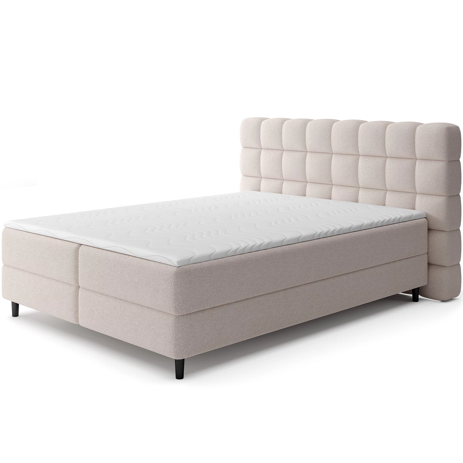 Camma 140x200, Boxspring ágy, Szürke, King