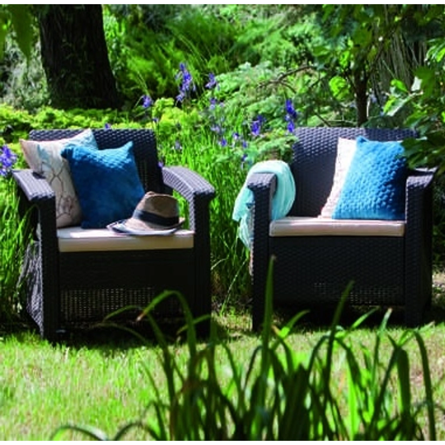 Curver Corfu duo set fotelek barna
