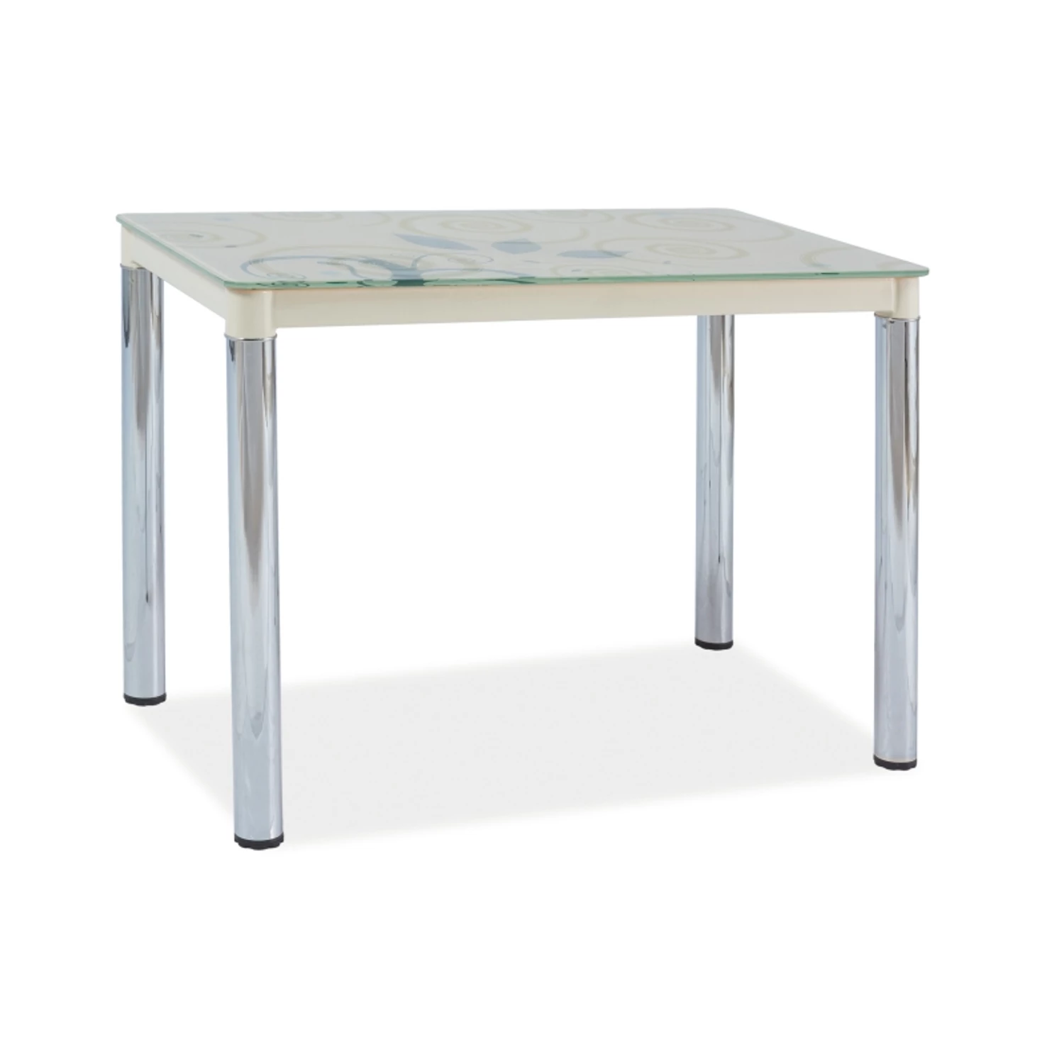 DAMAR asztal II 100x60 krém/króm