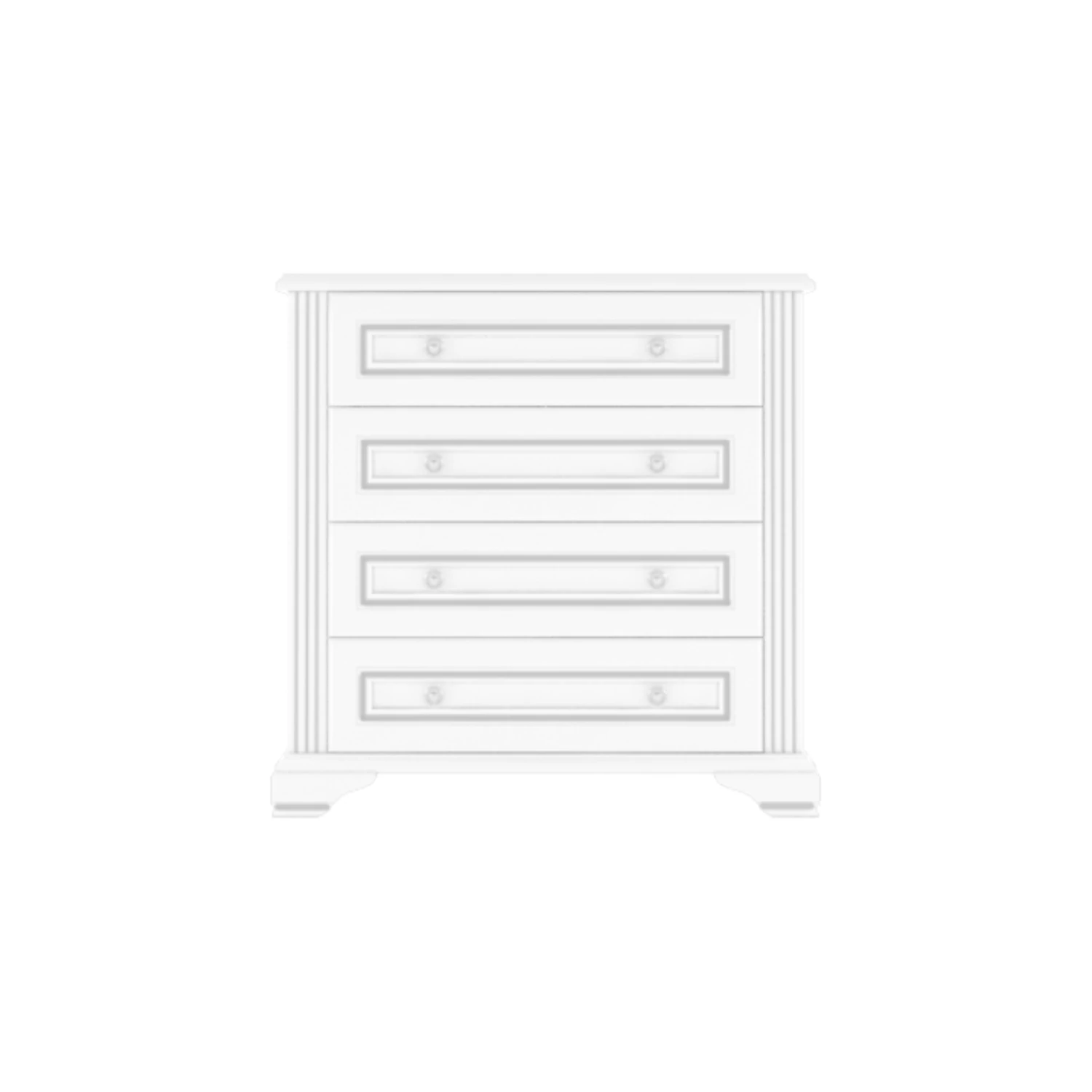 WHITE 008 komód 4S90 havas kőris/ezüst fenyő