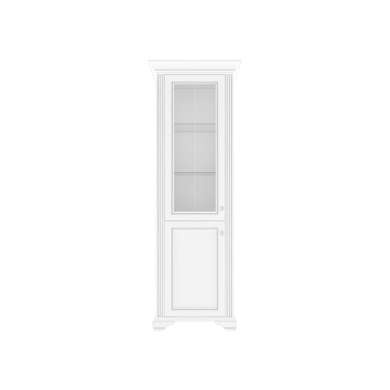 WHITE 010 vitrin 1D1W havas kőris/ezüst fenyő