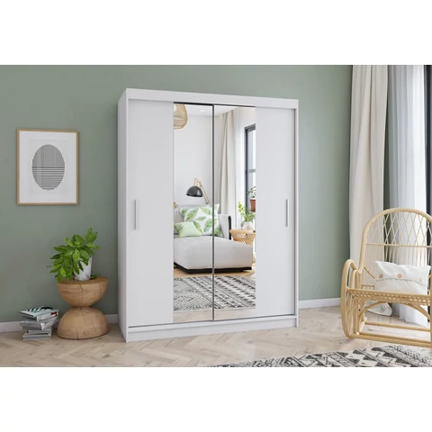 VISTA 01 gardróbszekrény 150 cm Fehér színben