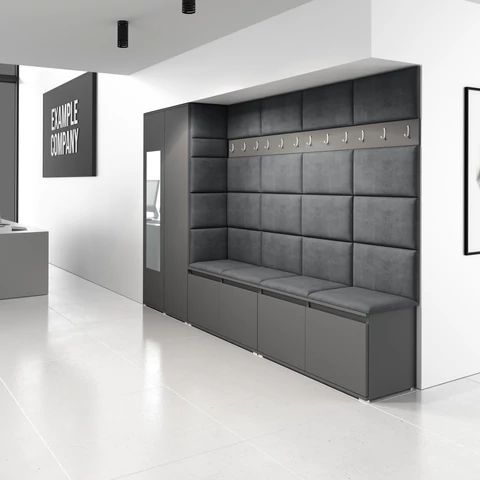 Emi 9 kárpitozott előszobafal tükörrel