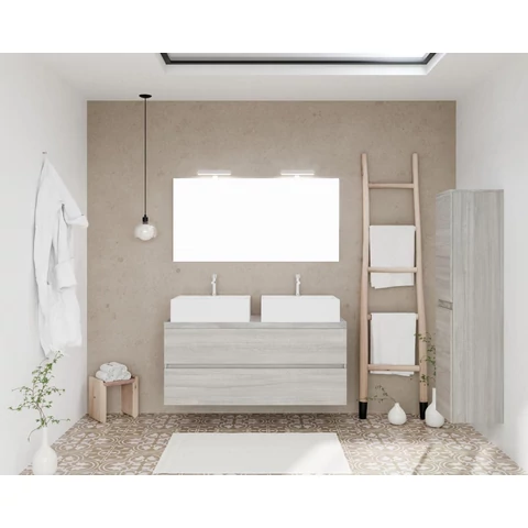 Easy 120cm-es két fiókos fürdőszobaszekrény szürke tölgy & beton