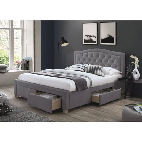 ELECTRA VELVET ágy 160x200 szürke TAP. 142