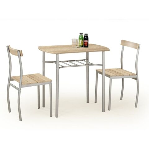 LANCE asztal + 2 szék, sonoma tölgy
