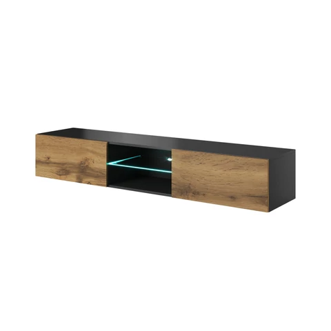 Livo rtv-160w fali tv-állvány, szín: antracit/votan tölgy