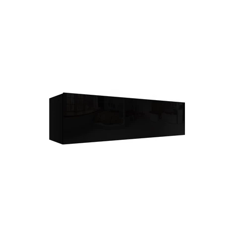 IZUMI 43 BL magasfényű fekete/fekete TV szekrény 140 cm